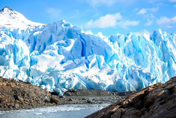 Stunning ice formations of Perito Moreno glacier in Calafate, Argentina
