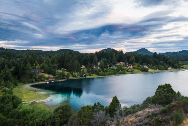 Sunset at Nahuel Huapi Lake (Lago Nahuel Huapi), Bariloche (aka San Carlos de Bariloche), Rio Negro